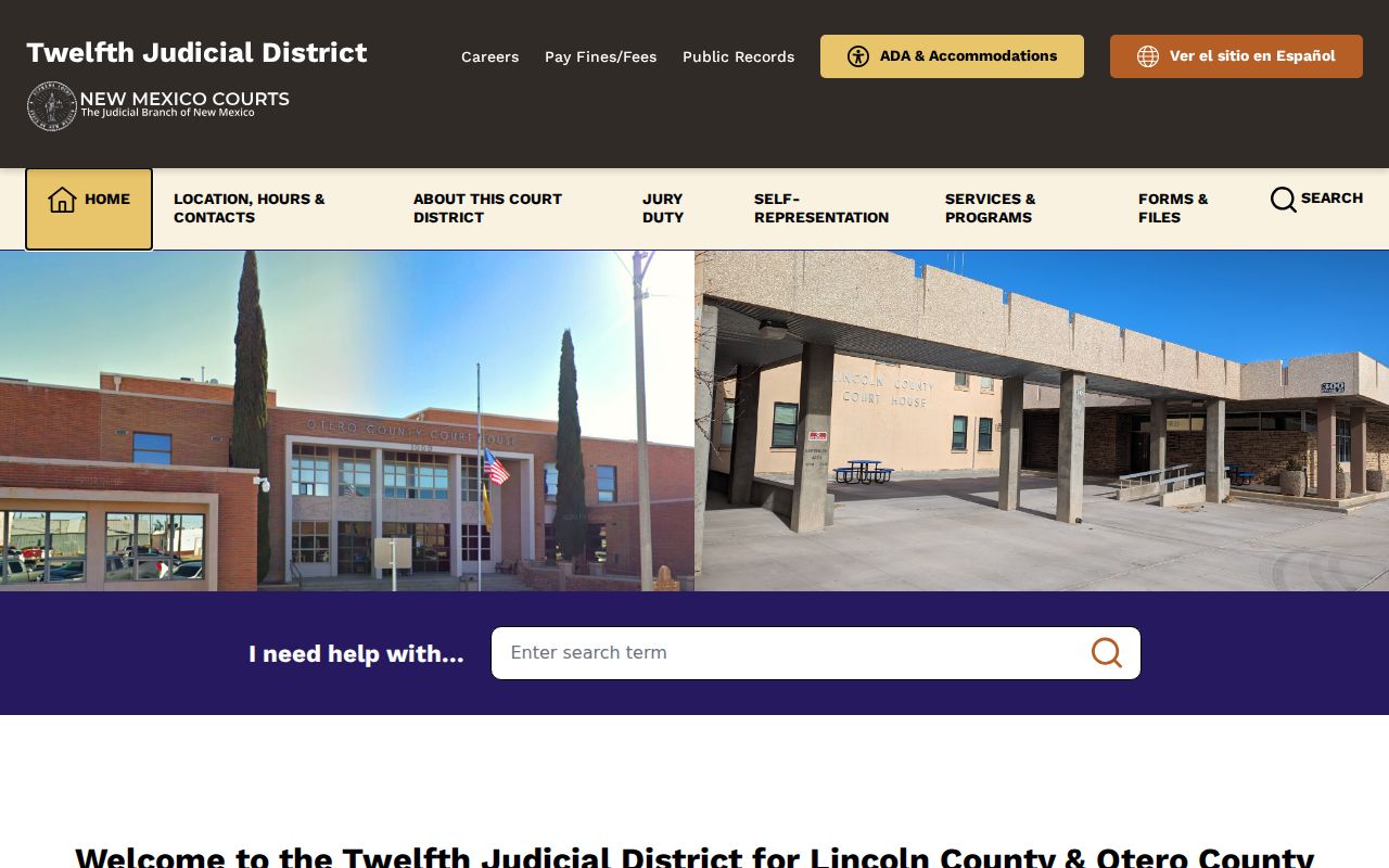 Lincoln County criminal court cases on the Twelfth Judicial District website