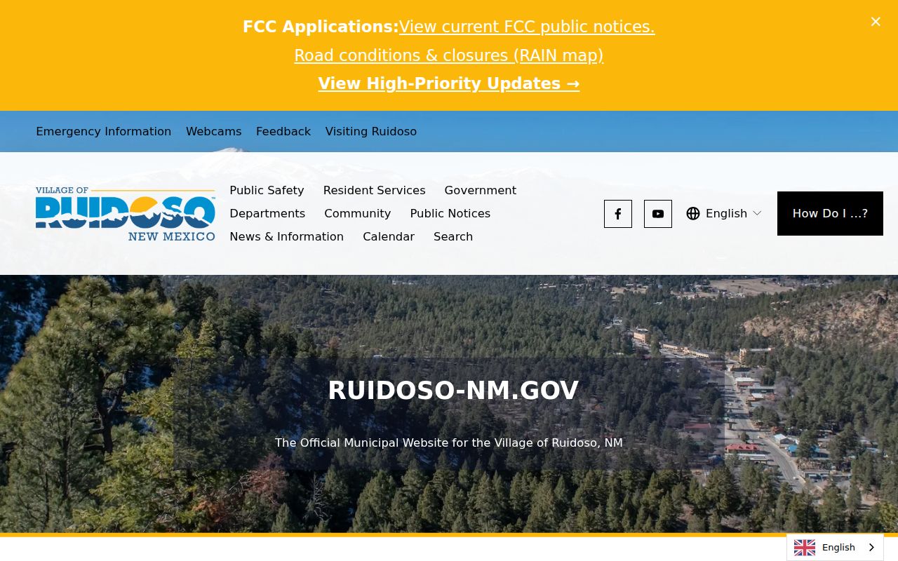 Ruidoso criminal records village government page