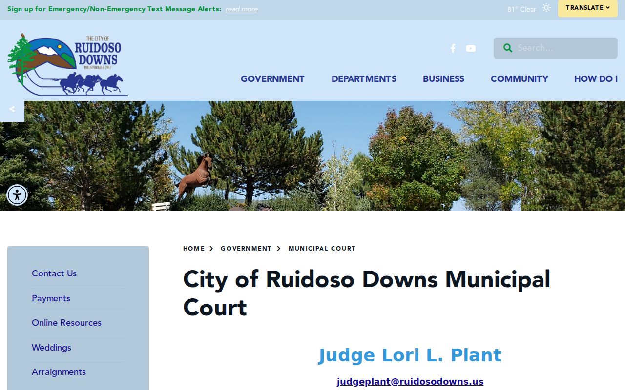 Ruidoso Downs criminal records municipal court schedule